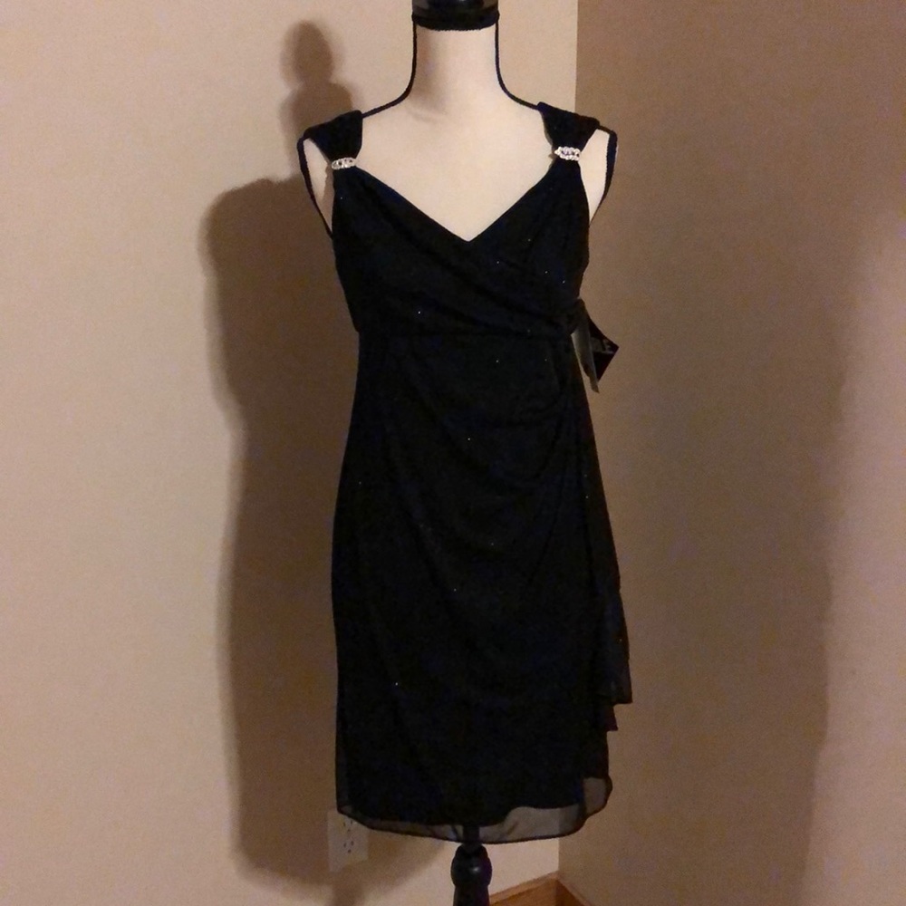 Black glittery party dress